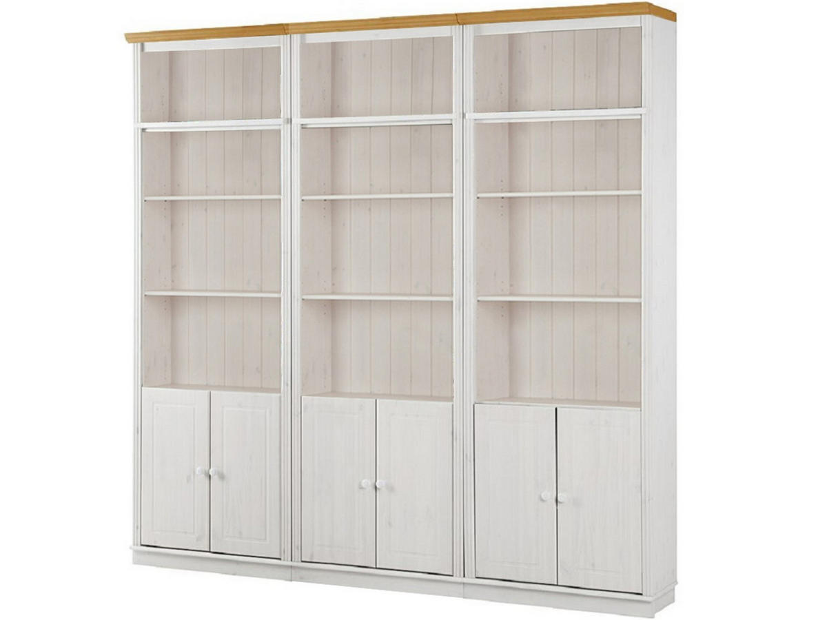 BÜCHERWAND Kiefer massiv Kieferfarben, Honig  - Kieferfarben/Honig, Design, Holz (223/222/34cm) - MID.YOU