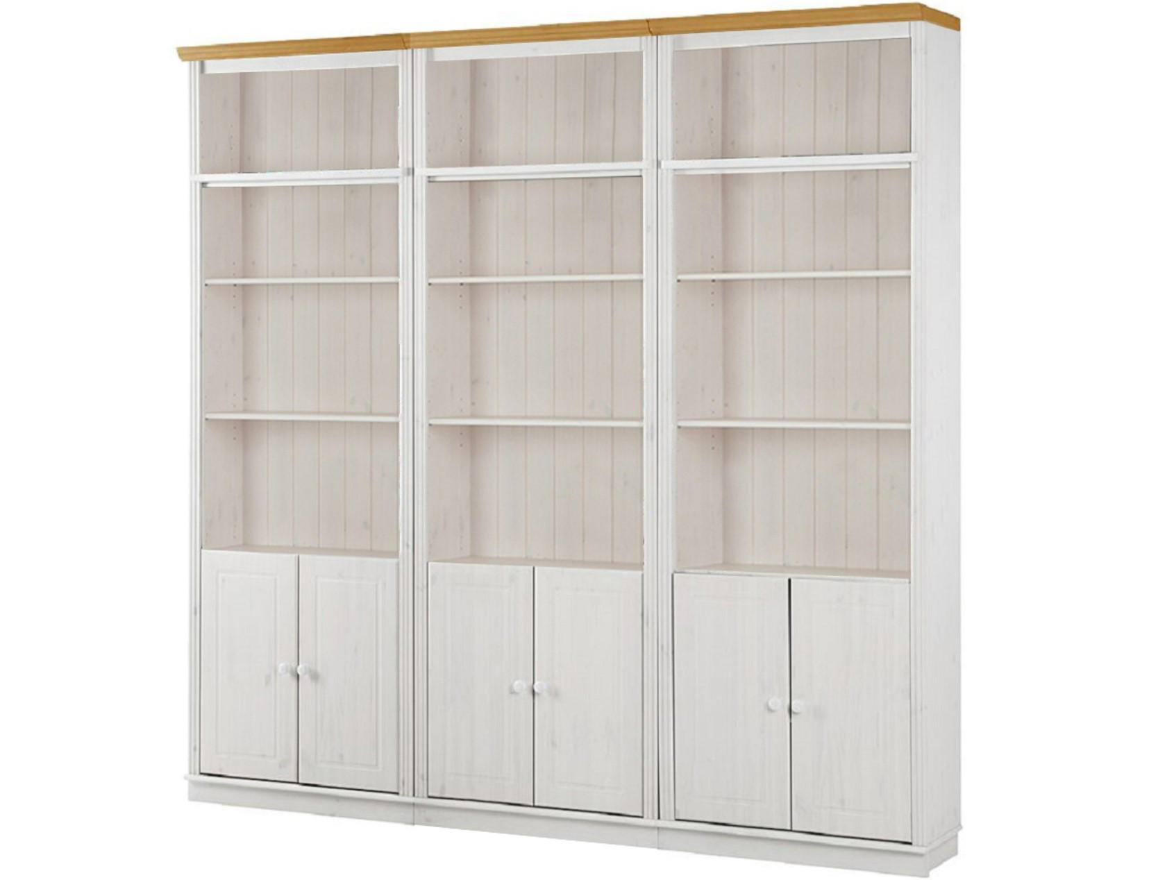 MID.YOU NÁSTENNÁ KNIŽNICA, farba borovice, medová, borovica, 223/222/34 cm