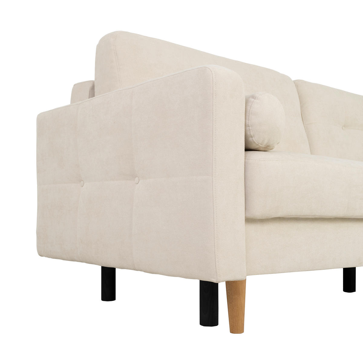 SCHLAFSOFA in Beige  - Beige/Buchefarben, Design, Holz/Textil (222/93/99cm) - MID.YOU