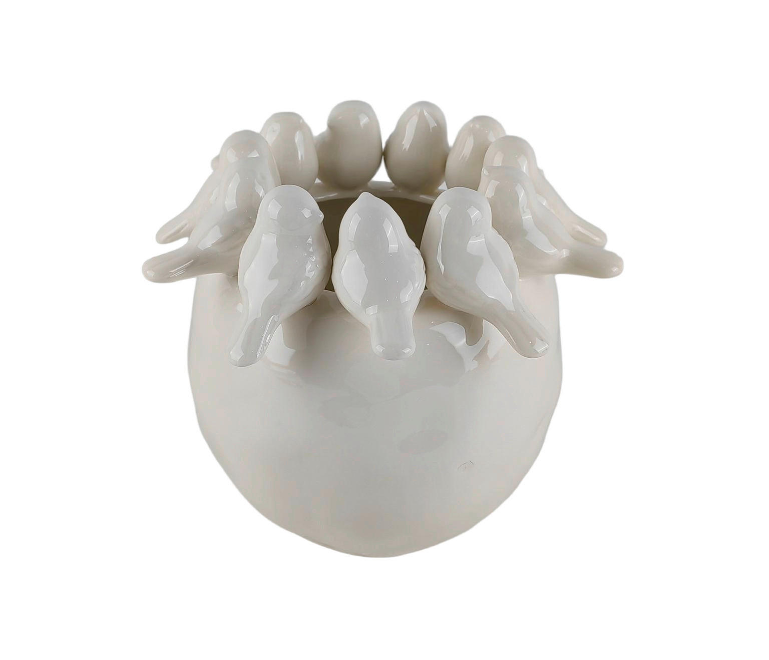 VASE 19 cm  - Weiß, LIFESTYLE, Keramik (21,5/19cm) - Ambia Home