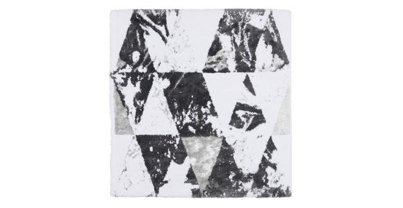 BADEMATTE 60/60 cm Anthrazit, Silberfarben - Anthrazit/Silberfarben, Design, Textil (60/60cm) - Ambiente