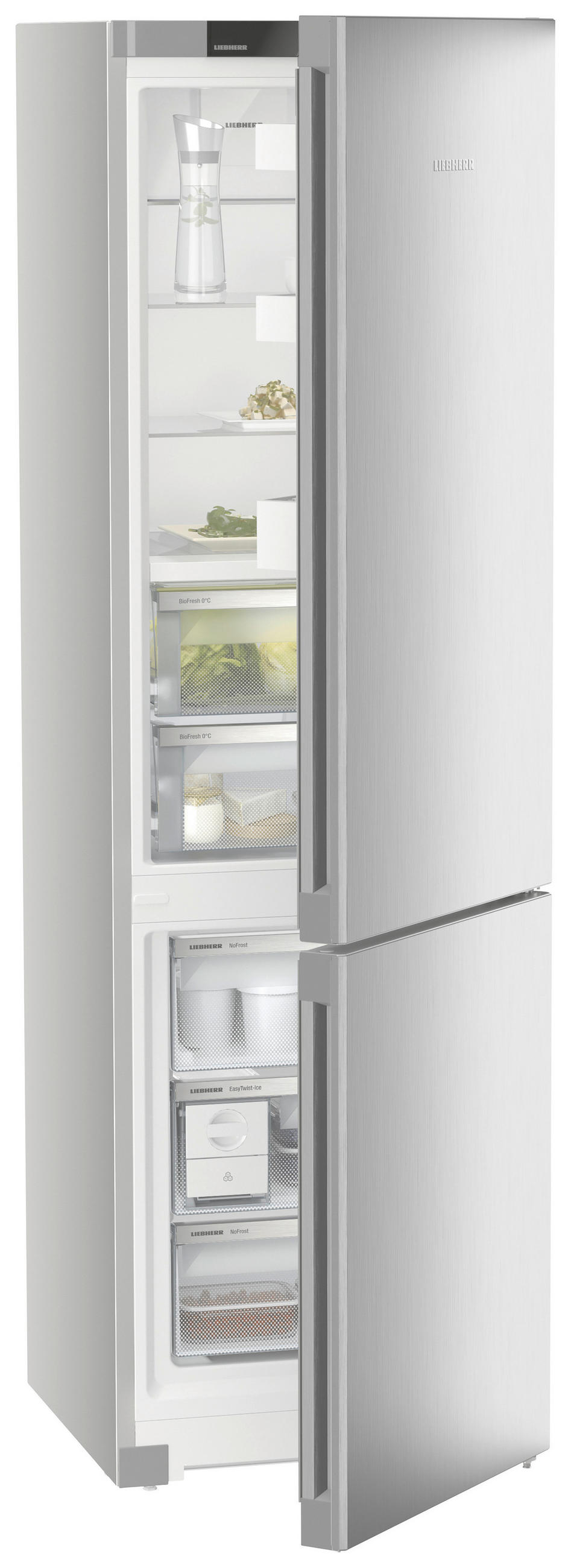 KÜHL-GEFRIER-KOMBINATION CBNSFC572I  - Edelstahlfarben, Basics, Metall (59,7/201,1/67,5cm) - Liebherr