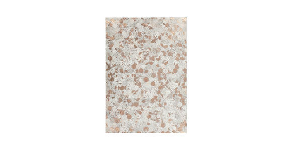 FLACHWEBETEPPICH 80/150 cm Spark 210 Elfenbein / Chrom Creme, Roségold  - Roségold/Creme, Design, Leder/Textil (80/150cm) - Novel