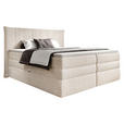 BOXSPRINGBETT 180/200 cm  in Beige  - Beige/Schwarz, Design, Kunststoff/Textil (180/200cm) - Esposa