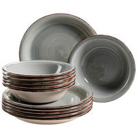 TAFELSERVICE LUMACA Grau 12-teilig  - Grau, Basics, Keramik - Mäser