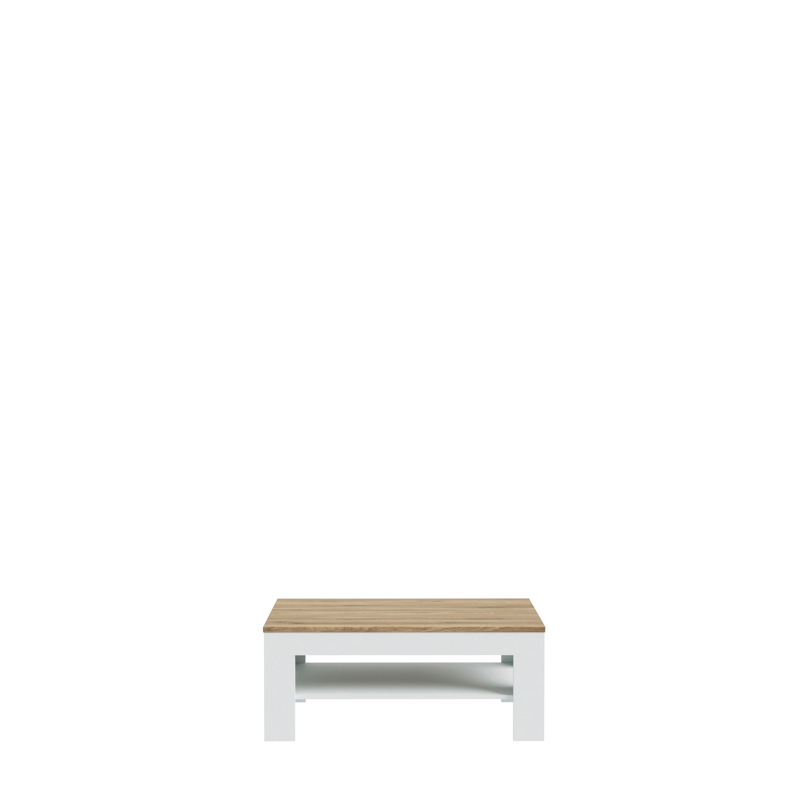 KLUBSKA MIZA, 110/45,5/60 cm barve hrasta, sivobež - sivobež/barve hrasta, Design, leseni material (110/45,5/60cm) - Hom`in