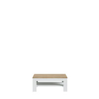 KLUBSKA MIZA, 110/45,5/60 cm barve hrasta, sivobež  - sivobež/barve hrasta, Design, leseni material (110/45,5/60cm) - Hom`in