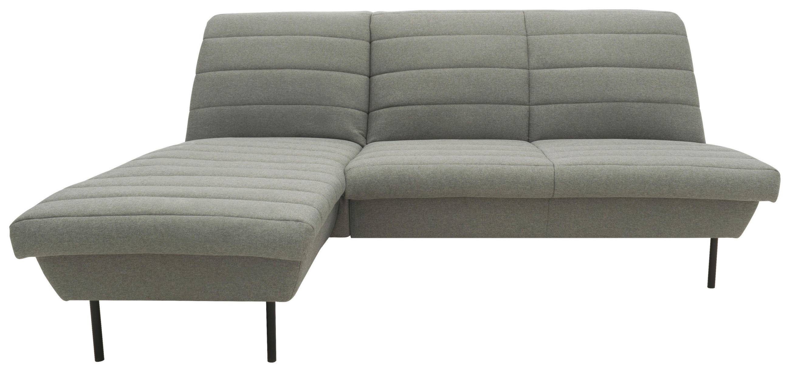 ECKSOFA Graubraun  - Graubraun/Schwarz, Design, Textil/Metall (214/92/168cm) - LOOKS by W.Joop