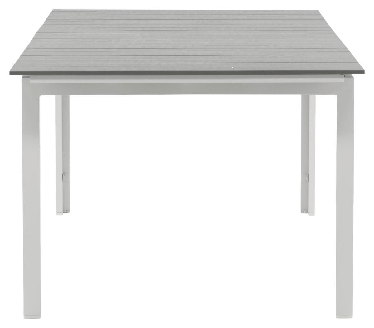 GARTENTISCH Metall Grau, Weiß rechteckig  - Weiß/Grau, KONVENTIONELL, Metall (229/100/75cm) - Gardenson