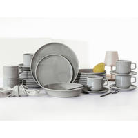 KOMBISERVICE 30-teilig 6 Personen Hellgrau Chef Collection Grau  - Hellgrau, Basics, Keramik - Creatable