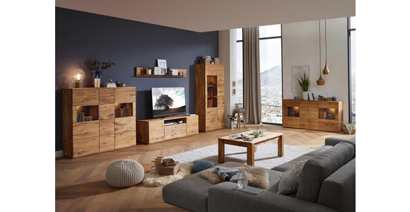 COUCHTISCH in Holz 70/70/45 cm - Champagner/Eichefarben, KONVENTIONELL, Holz/Metall (70/70/45cm) - Voleo