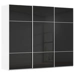 SCHWEBETÜRENSCHRANK 301/223/68 cm 3-türig Schwarz, Weiß  - Schwarz/Weiß, KONVENTIONELL, Glas/Holzwerkstoff (301/223/68cm) - Novel