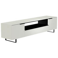 LOWBOARD Schwarz, Weiss  210/51/45 cm  - Weiss/Schwarz, Design, Glas/Holzwerkstoff (210/51/45cm) - Moderano
