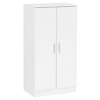 BOTNÍK, bílá, 55/108/35 cm - bílá/barvy stříbra, Konvenční, kov/kompozitní dřevo (55/108/35cm) - MID.YOU