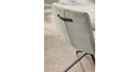 ARMLEHNSTUHL  in Cord  - Schwarz/Naturfarben, Design, Textil/Metall (61/88/66cm) - Dieter Knoll