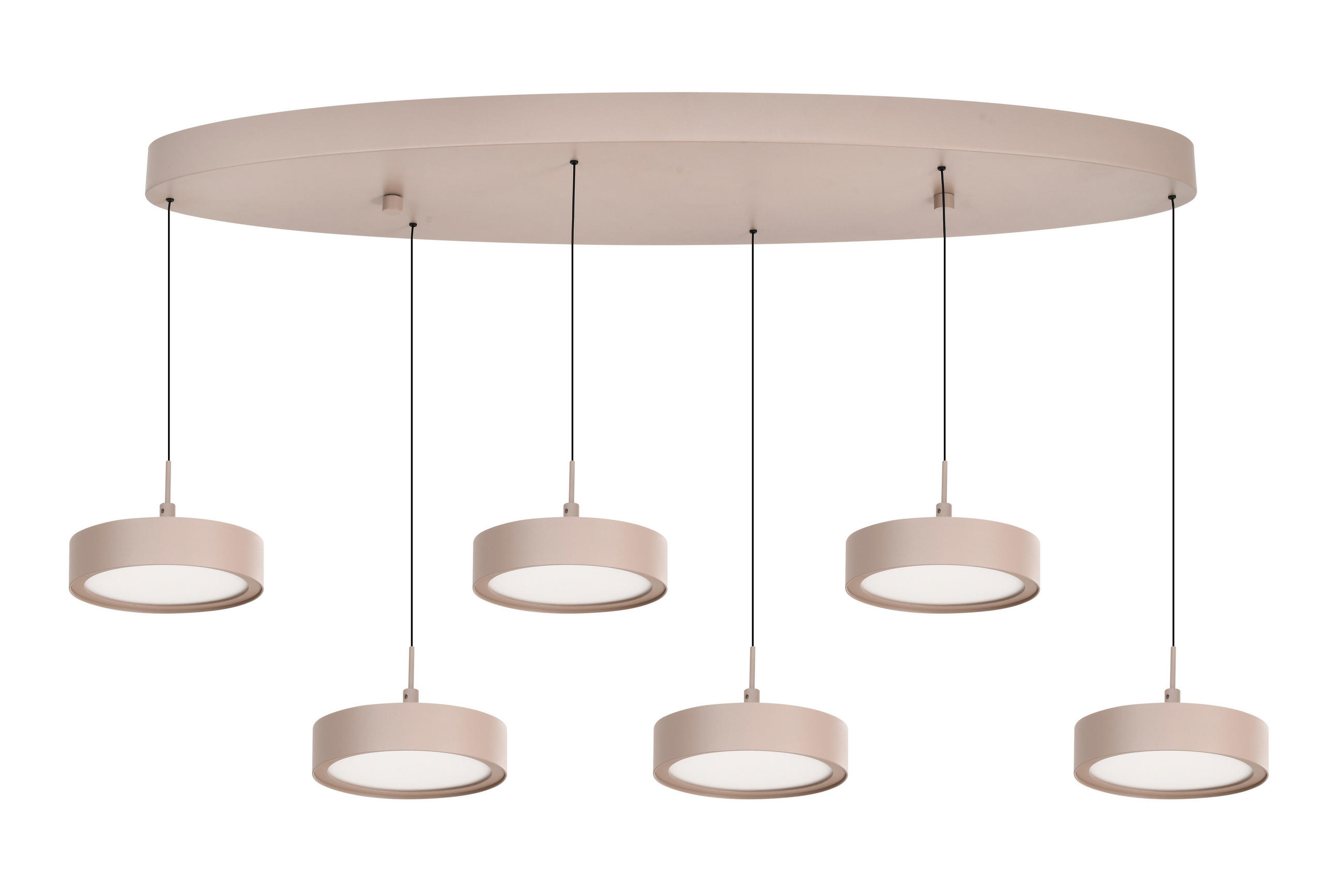 LED-HÄNGELEUCHTE Valensole 117,5/150/36,5 cm  - Sandfarben, Design, Metall (117,5/150/36,5cm)