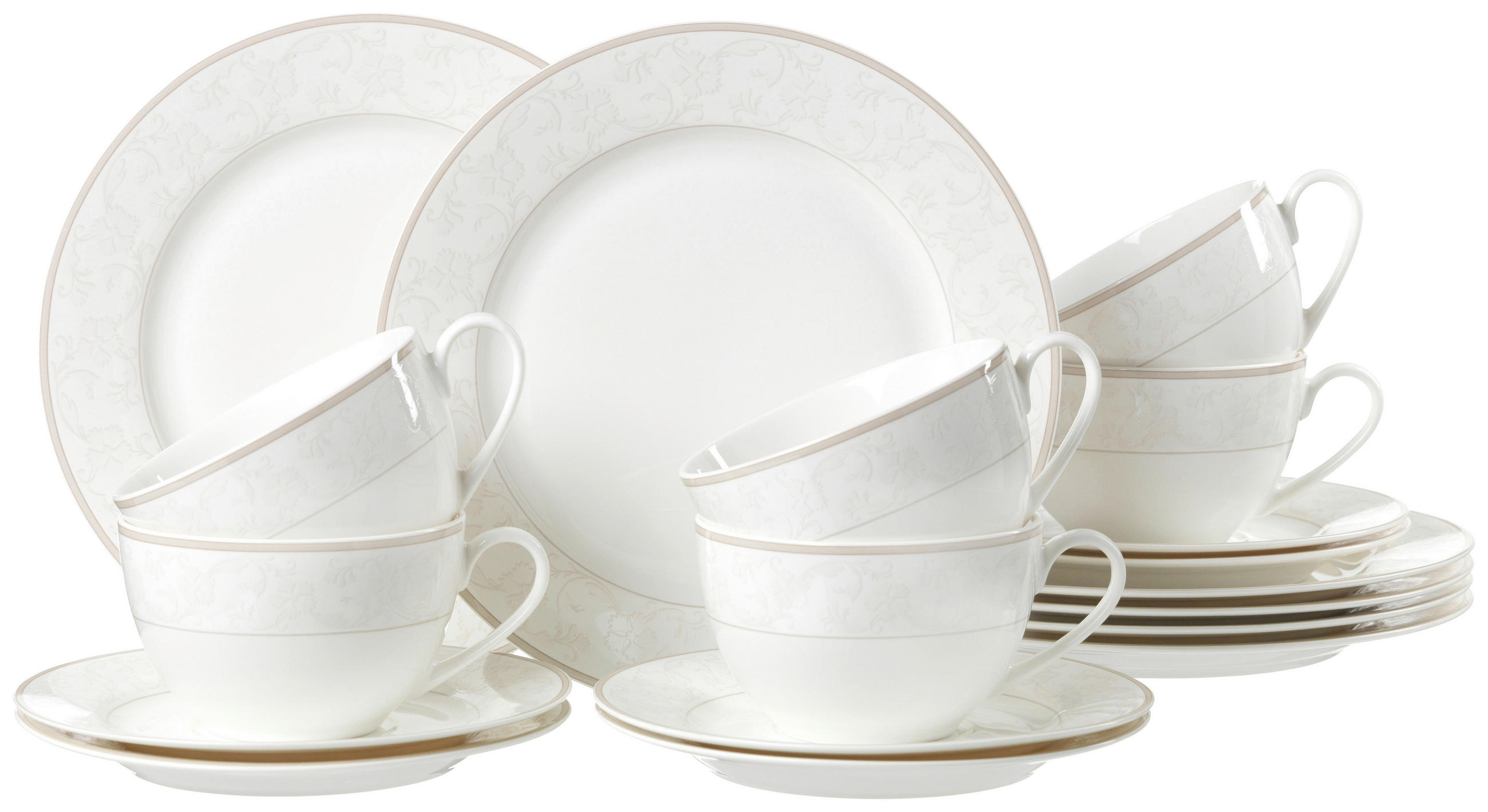 KAFFEESERVICE Beige 18-teilig Isabella  - Beige, Basics, Keramik - Ritzenhoff Breker