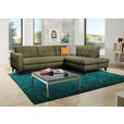 ECKSOFA in Webstoff Olivgrün  297/216 cm  - Schwarz/Olivgrün, Design, Holz/Textil (297/216cm) - Xora