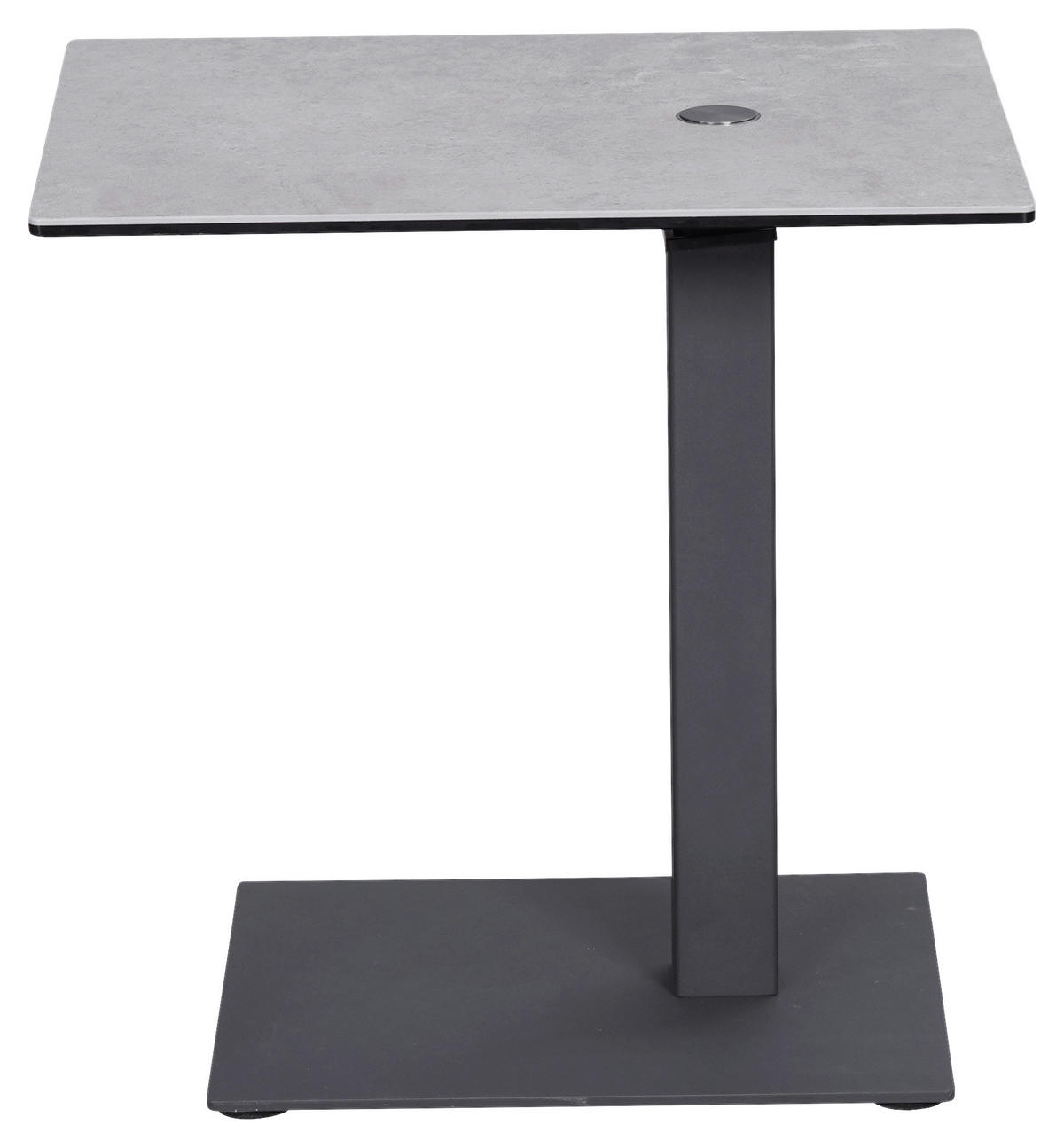 SIDOBORD i metall, glas, keramik 45/35/45-65 cm  - grå/antracit, Design, metall/glas (45/35/45-65cm) - Dieter Knoll