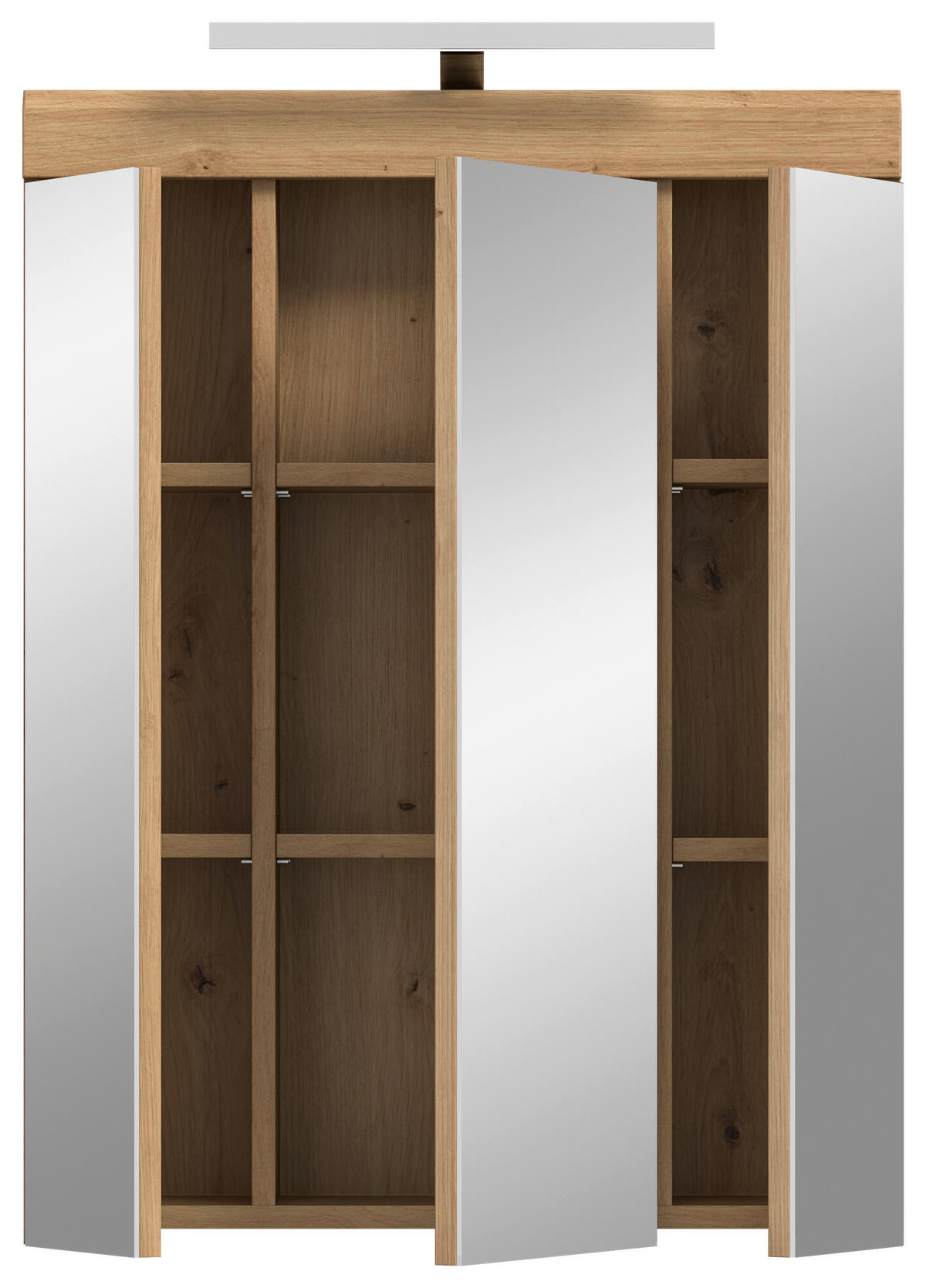 OMARA Z OGLEDALOM 60/79/18 cm  - hrast artisan, Moderno, steklo/leseni material (60/79/18cm) - MID.YOU