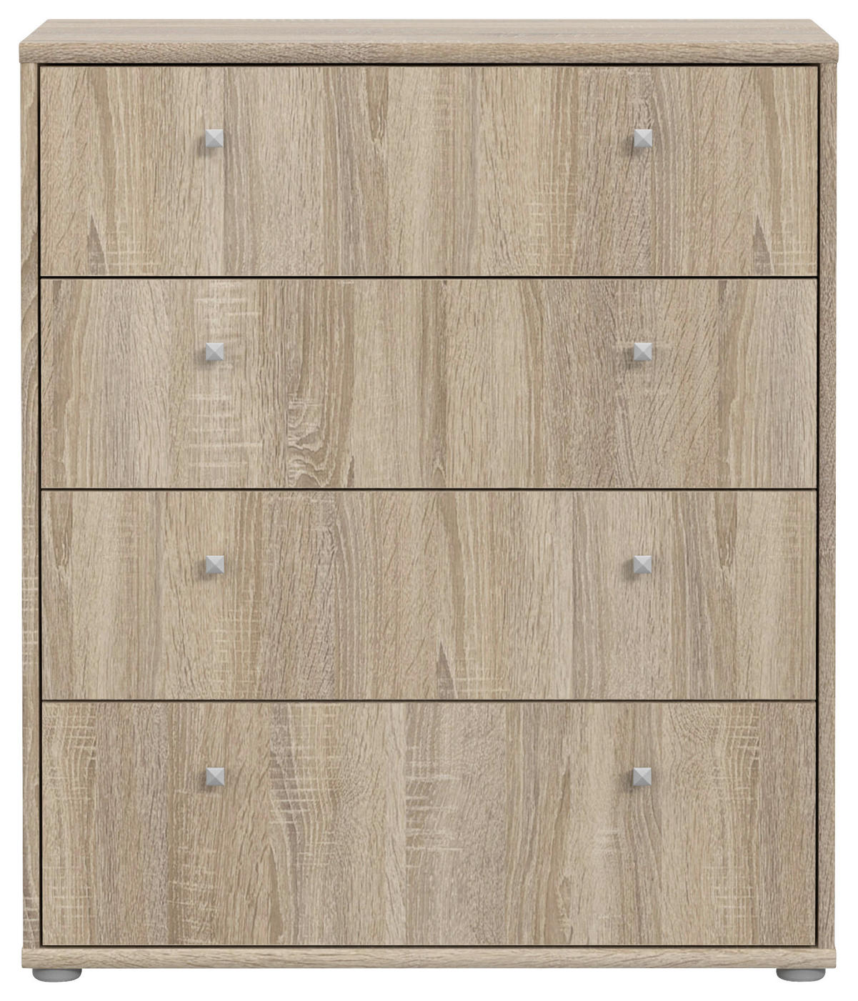 KOMMODE 73,7/85,5/34,8 cm  in Sonoma Eiche  - Alufarben/Sonoma Eiche, Design, Holzwerkstoff/Kunststoff (73,7/85,5/34,8cm)
