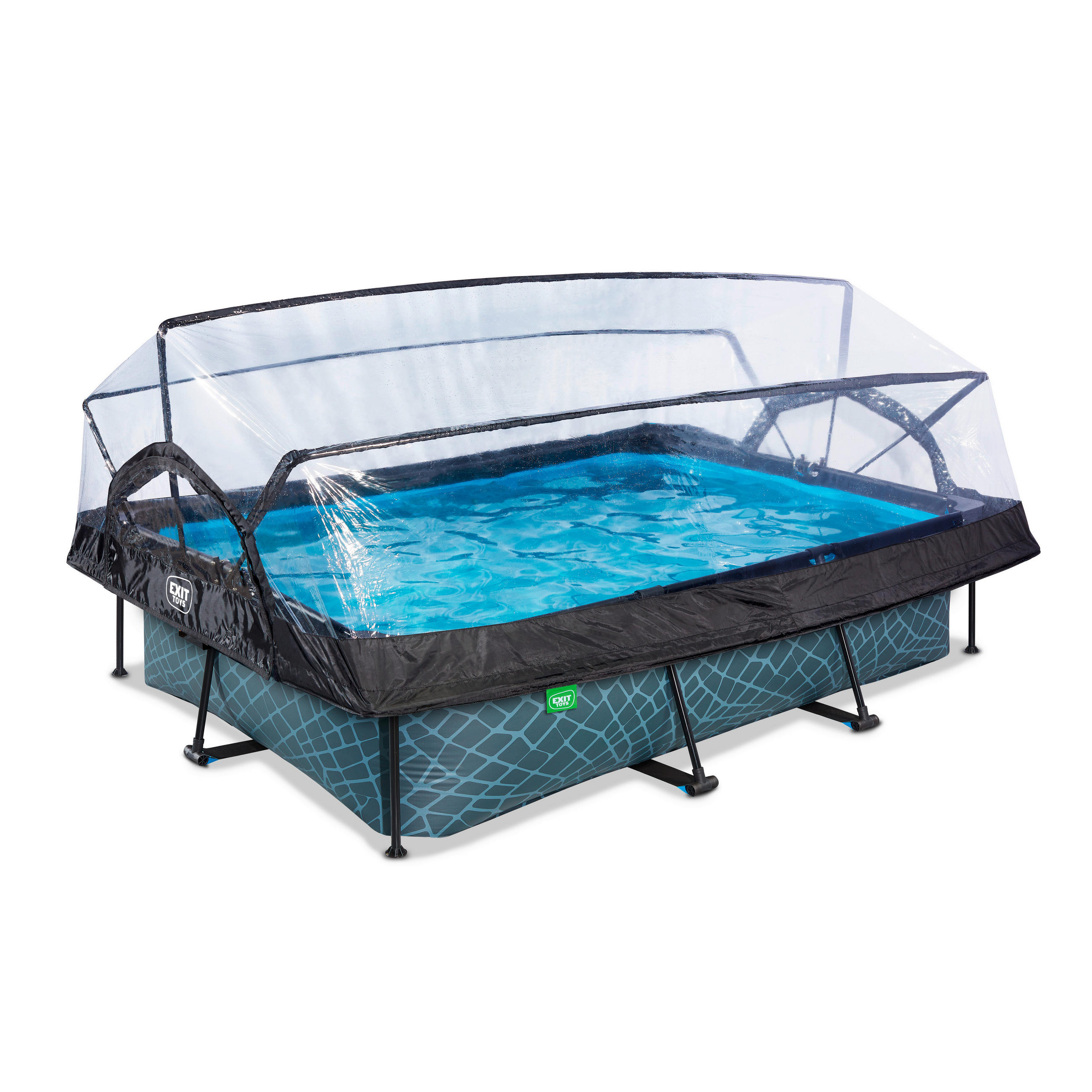 POOL-SET 300/200/65 cm  - Blau, KONVENTIONELL, Kunststoff (300/200/65cm) - EXIT Toys