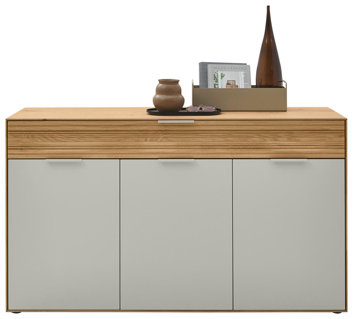 SIDEBOARD  152/88/45 cm 1 Schublade(n)  - Wildeiche/Perlmutt, Design, Holz/Holzwerkstoff (152/88/45cm) - Valnatura