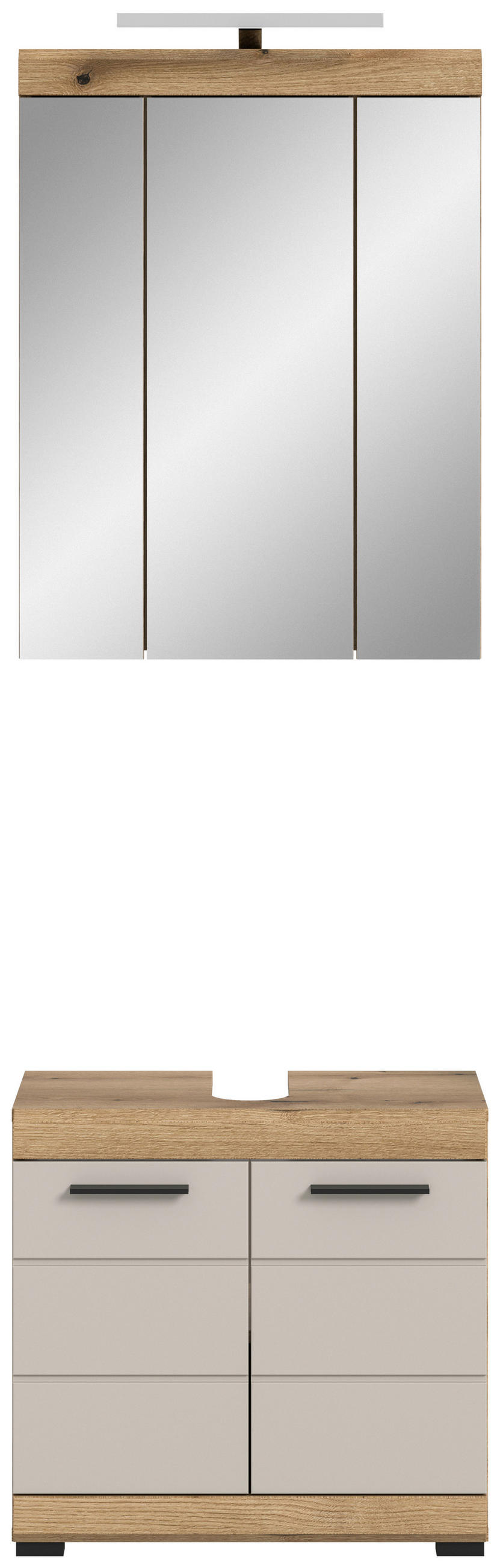 BADEZIMMER 2-teilig  in 60 cm  - Schwarz, MODERN, Glas/Holzwerkstoff (60cm) - MID.YOU