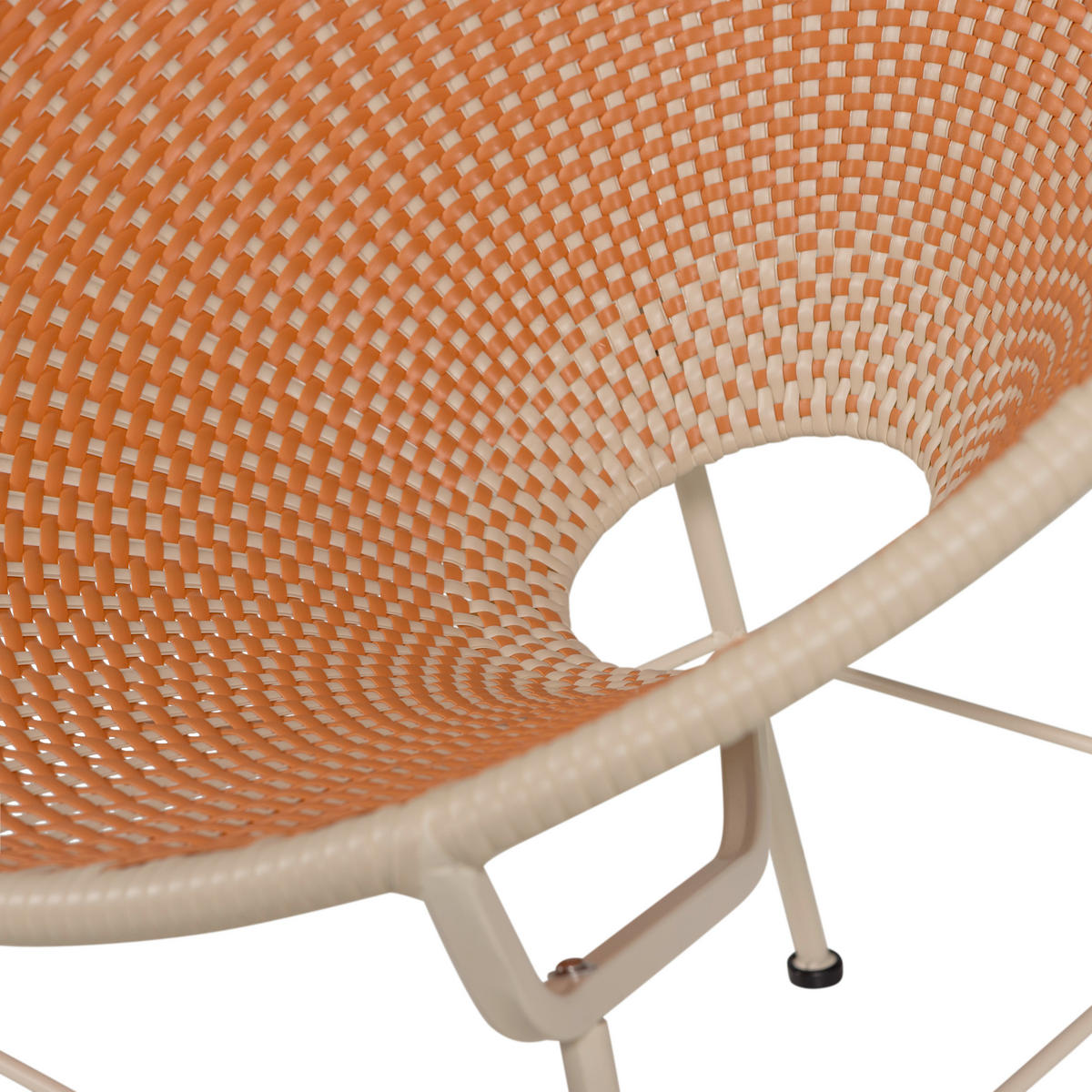 GARTENSESSEL Metall, Kunststoff Orange  - Beige/Orange, MODERN, Kunststoff/Metall (73/81/71cm) - Livetastic