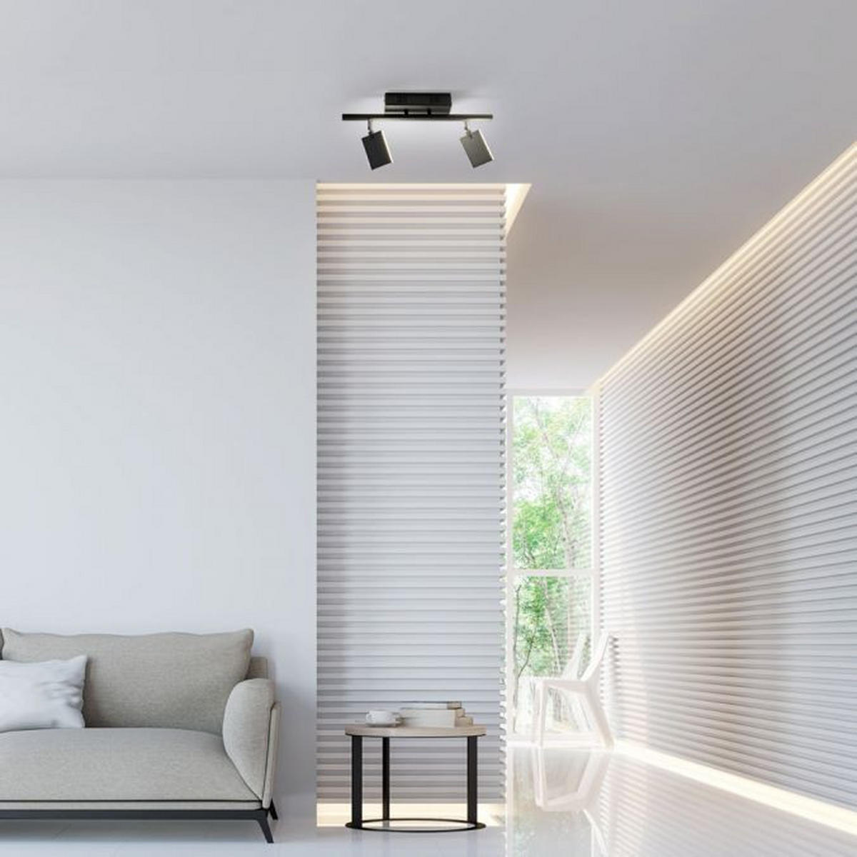 LED-STRAHLER PURE-MIRA 52,5/24/22,5 cm   - Schwarz, Design, Kunststoff/Metall (52,5/24/22,5cm) - Neuhaus PURE