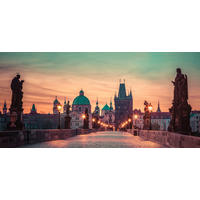 OBRAZ NA PLÁTNĚ PRAHA, města, 115/55/3 cm - vícebarevná, Design, dřevo/papír (115/55/3cm) - Euroart