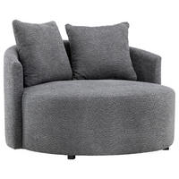 XXL-SESSEL - Grau, Design, Textil (120/72/118cm) - Livetastic