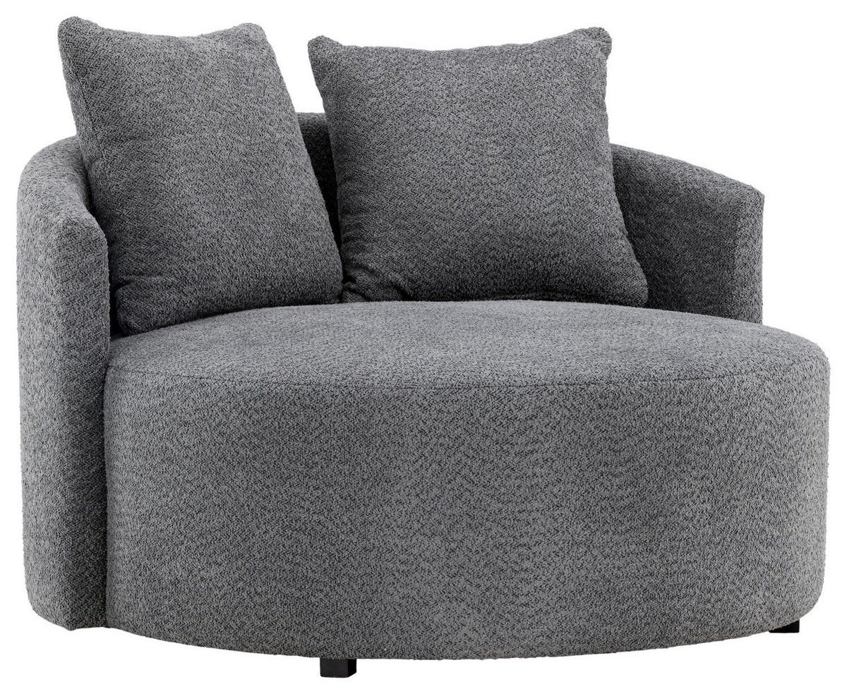 XXL-SESSEL - Grau, Design, Textil (120/72/118cm) - Livetastic