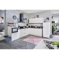 KÜCHENLEERBLOCK  305/215 cm  in Schwarz, Weiß  - Schwarz/Weiß, KONVENTIONELL, Holzwerkstoff/Metall (305/215cm) - Welnova