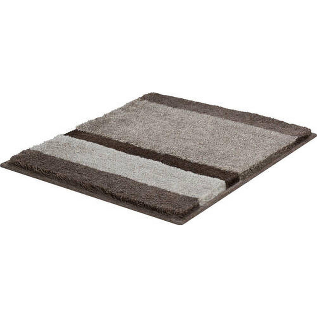 Thumbnail - Grund Bidet-Vorleger Room, Taupe, Textil, Streifen, rechteckig, 50x60 cm, Made in Europe, Oeko-Tex® Standard 100, rutsch...