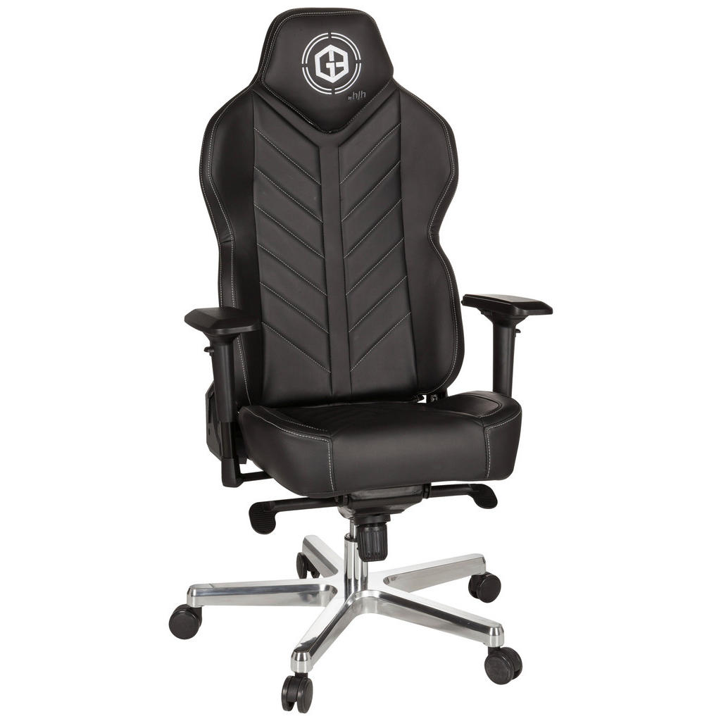 MID.YOU HERNÍ ŽIDLE, vzhled kůže, černá