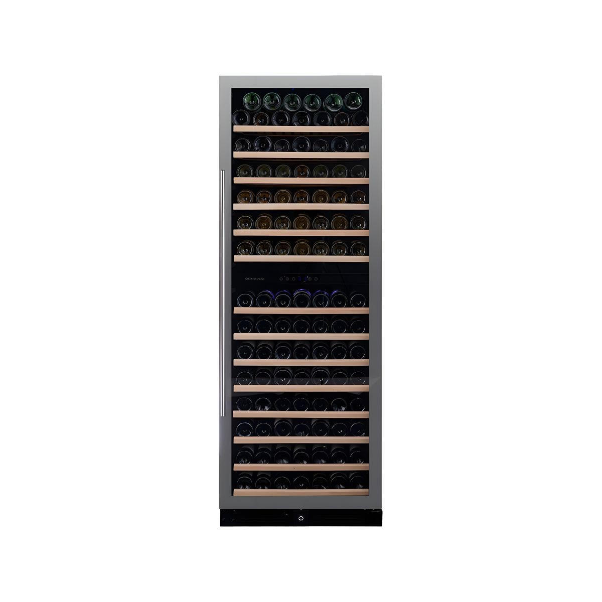 WEINKÜHLSCHRANK DX-181.490SDSK - Edelstahlfarben, Basics, Glas/Holz (65,5/183,5/68cm)