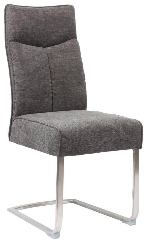 Novel STOLIČKA S PRUŽNÝM PODNOŽÍM, tkaná textília, sivá, farba ušľachtilej ocele