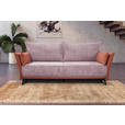 SCHLAFSOFA Cord, Flachgewebe Rosa  - Schwarz/Rosa, KONVENTIONELL, Textil/Metall (223/72/100cm) - Carryhome