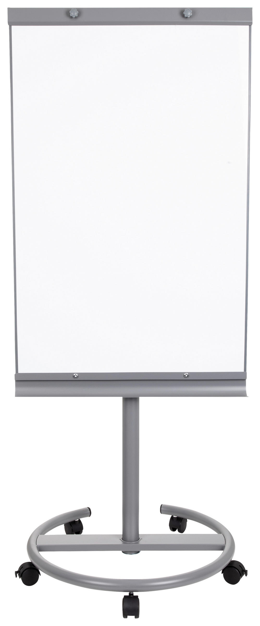 WHITEBOARD Metall Silberfarben, Weiß  - Silberfarben/Weiß, Basics, Kunststoff/Metall (65,5/133-190/60cm) - MID.YOU