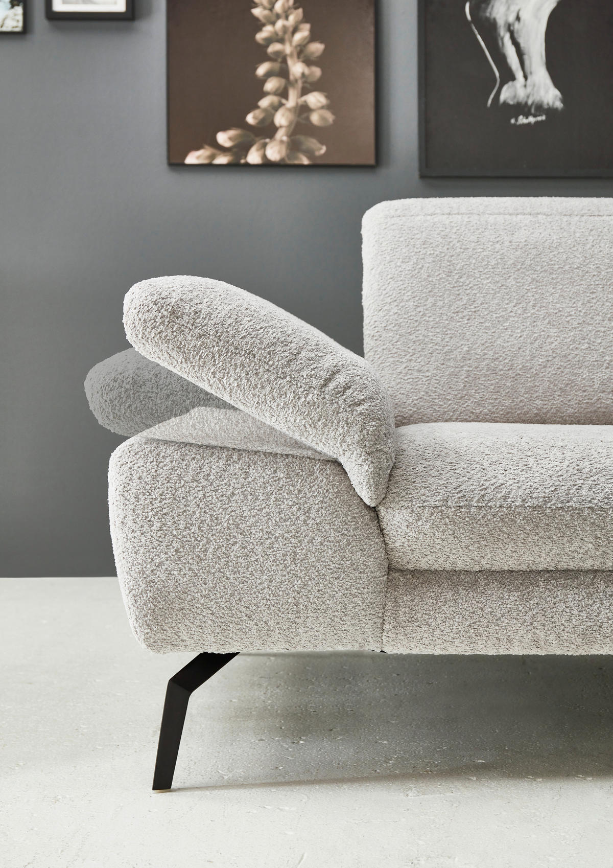 SJEDEĆA GARNITURA tekstil  srebrne boje   - srebrne boje/crna, Moderno, tekstil (345/191cm) - Beldomo Comfort