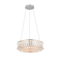 LED FÜGGESZTÉK - krómszínű/áttetsző, Basics, Üveg/fém (60/150cm)