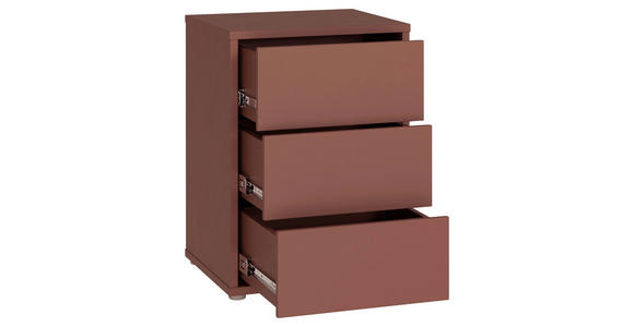 NACHTSCHRANK 50/69/42 cm  - Silberfarben/Terracotta, Trend, Holzwerkstoff/Kunststoff (50/69/42cm) - Carryhome