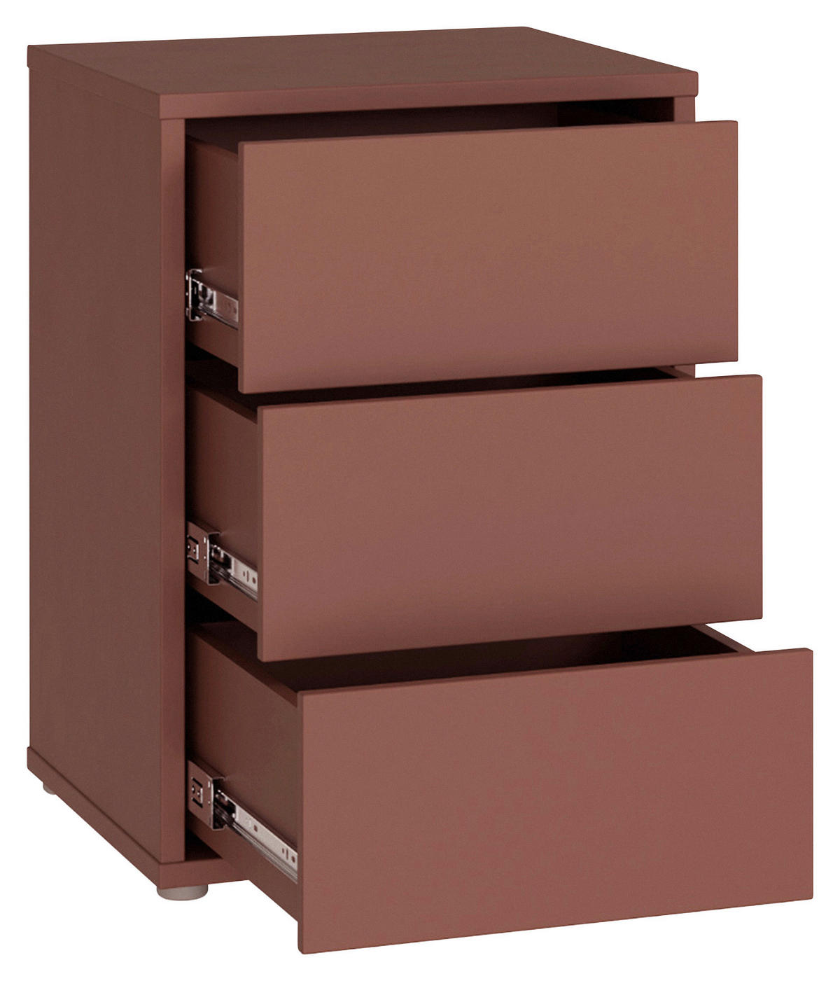NACHTSCHRANK 50/69/42 cm  - Silberfarben/Terracotta, Trend, Holzwerkstoff/Kunststoff (50/69/42cm) - Carryhome