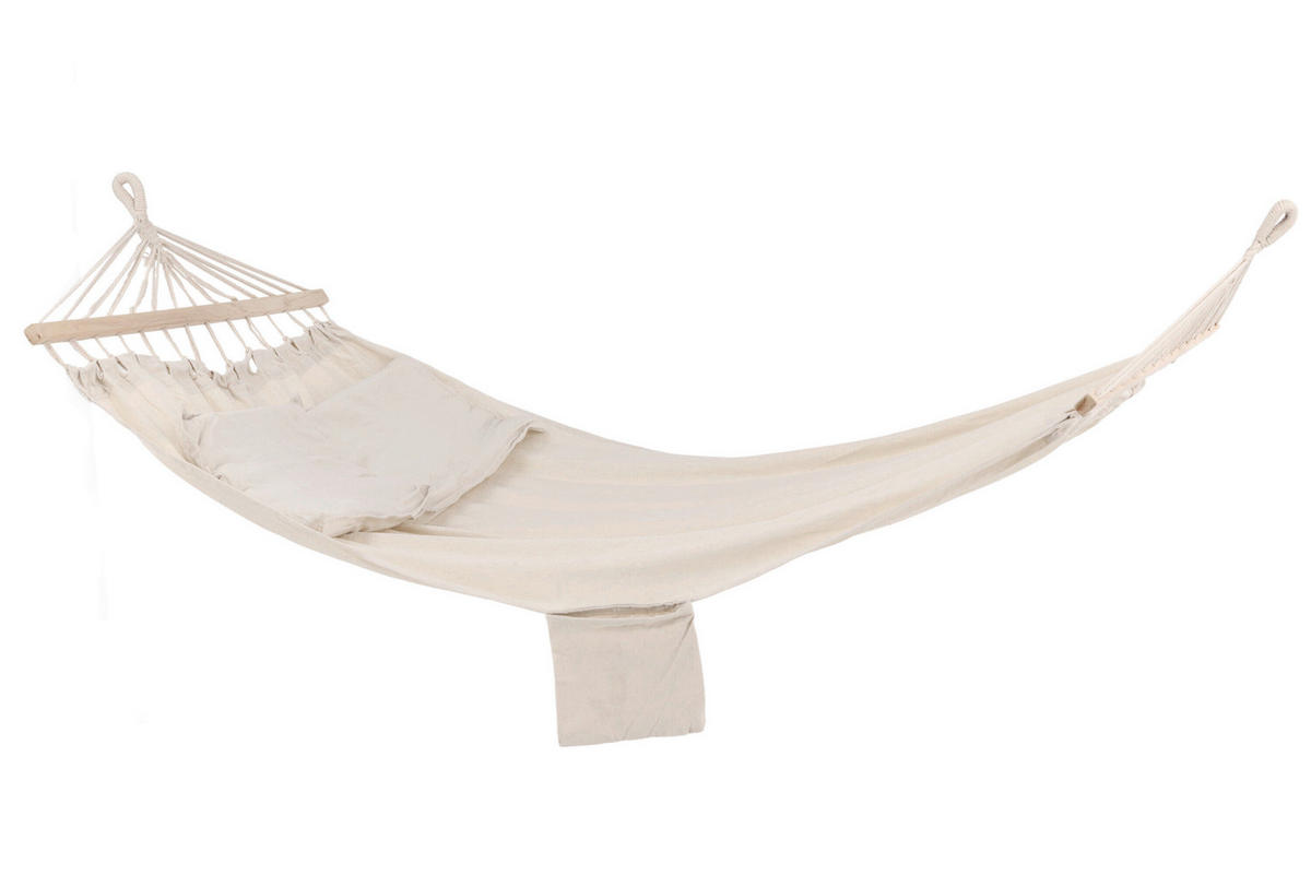 HÄNGEMATTE 200/2/150 cm  - Weiß, MODERN, Textil (200/2/150cm) - Gardenson