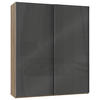 SCHWEBETÜRENSCHRANK  in Grau, Eichefarben  - Eichefarben/Grau, MODERN, Holzwerkstoff (200/236/65cm) - MID.YOU