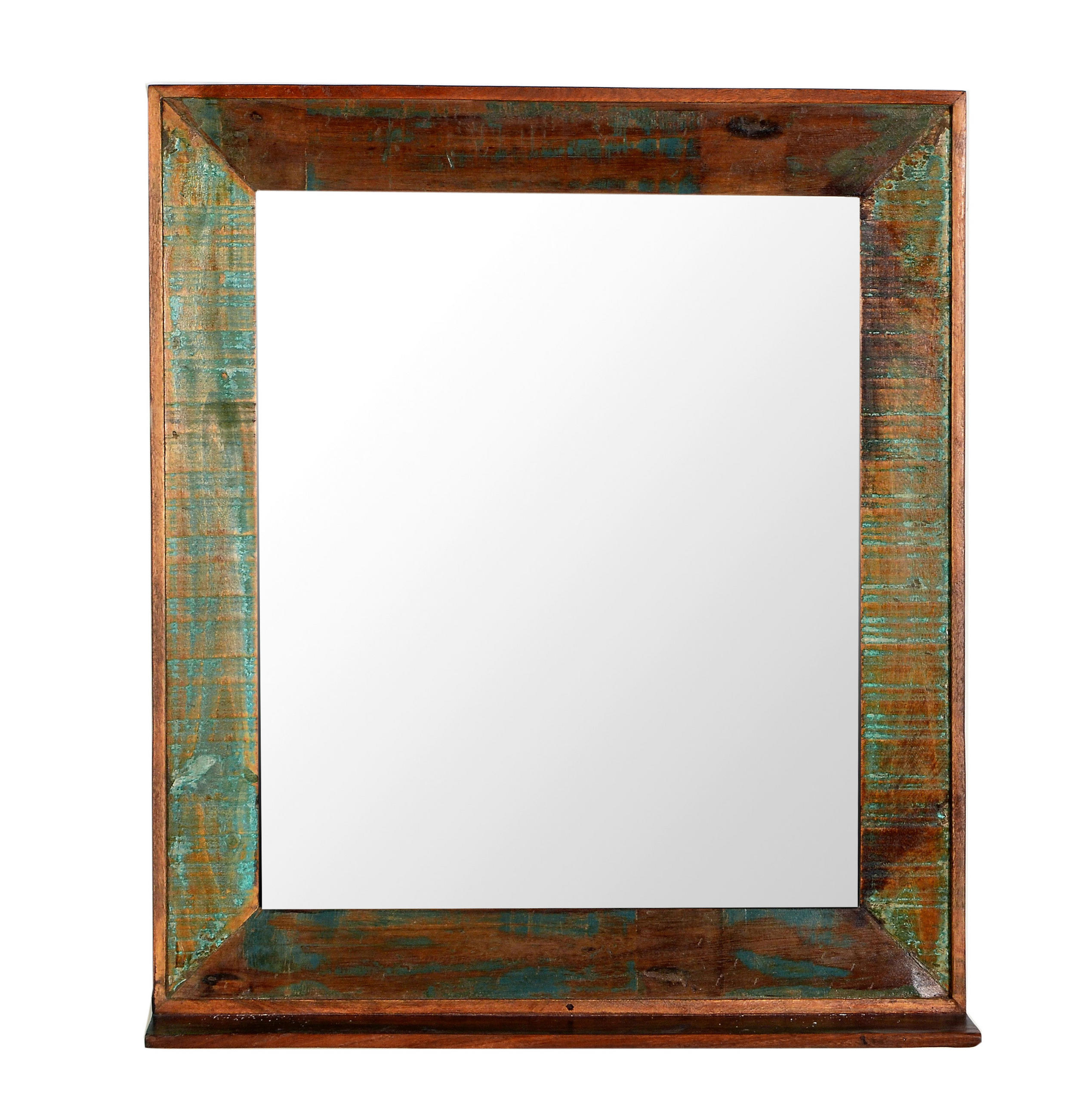 SPIEGEL 68/79/8 cm    in quadratisch  - Multicolor, Design, Glas/Holz (68/79/8cm) - MID.YOU