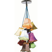 HÄNGELEUCHTE 60/116/60 cm  - Multicolor, Design, Textil/Metall (60/116/60cm) - Kare-Design