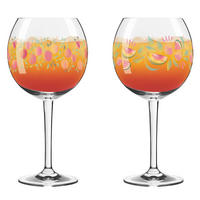 GLÄSERSET Summer Breeze 2-teilig  - Transparent/Lila, Trend, Glas (10,6/21,7cm) - Ritzenhoff