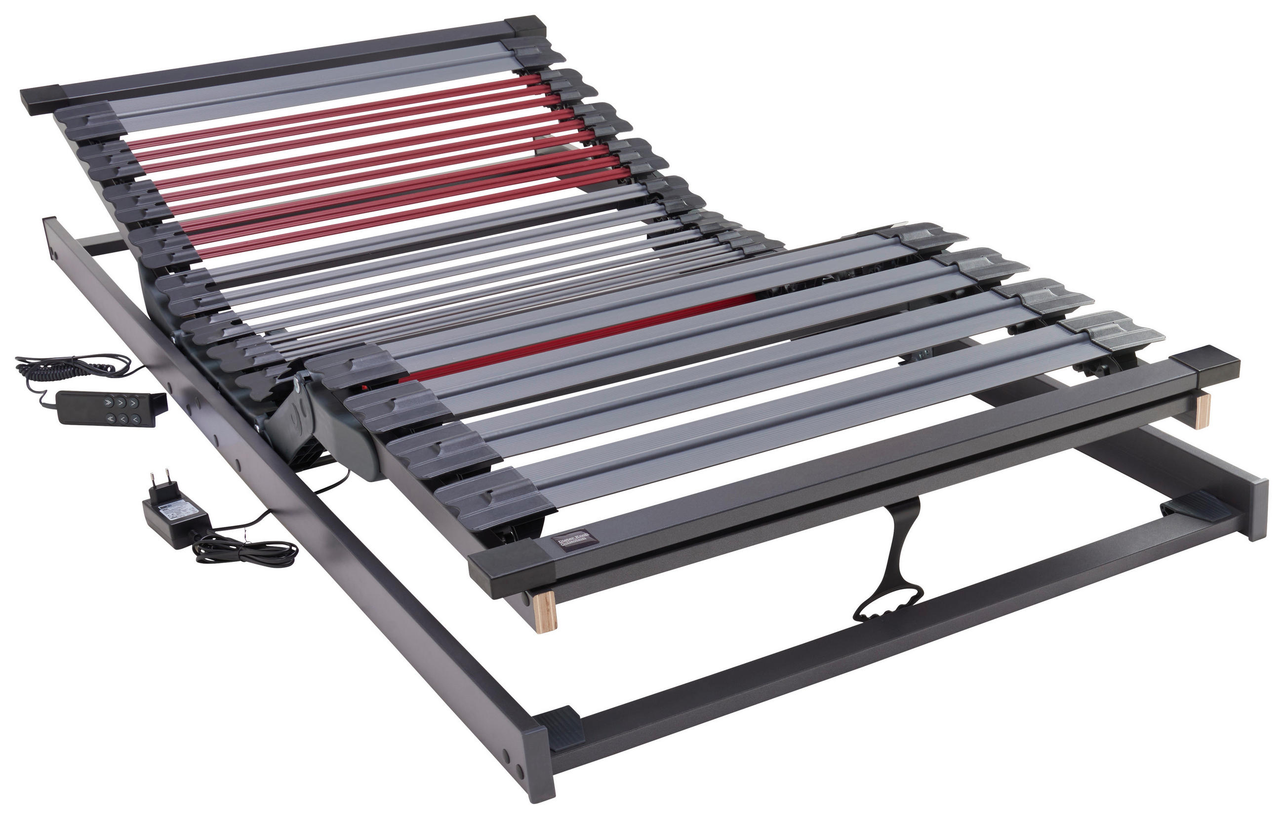 LATTENROST 80/200 cm Kopfteil, Fußteil verstellbar,  - Schieferfarben/Anthrazit, Basics, Holz/Kunststoff (80/200cm) - Dieter Knoll